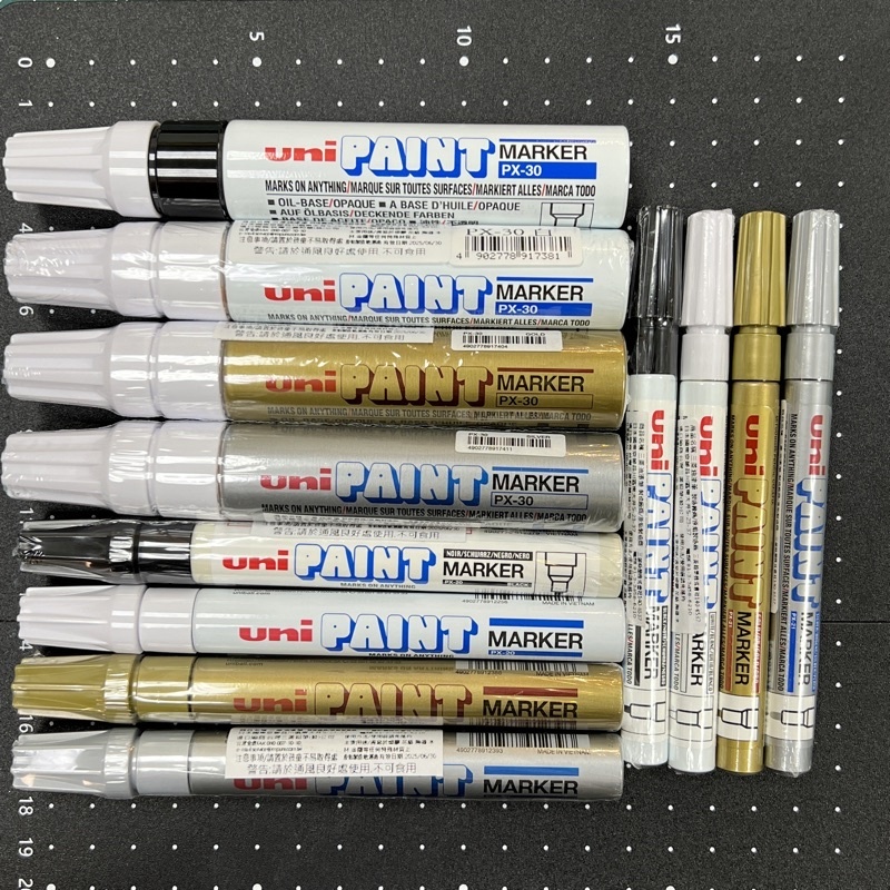 UNI 三菱 油漆筆 黑/白/金/銀