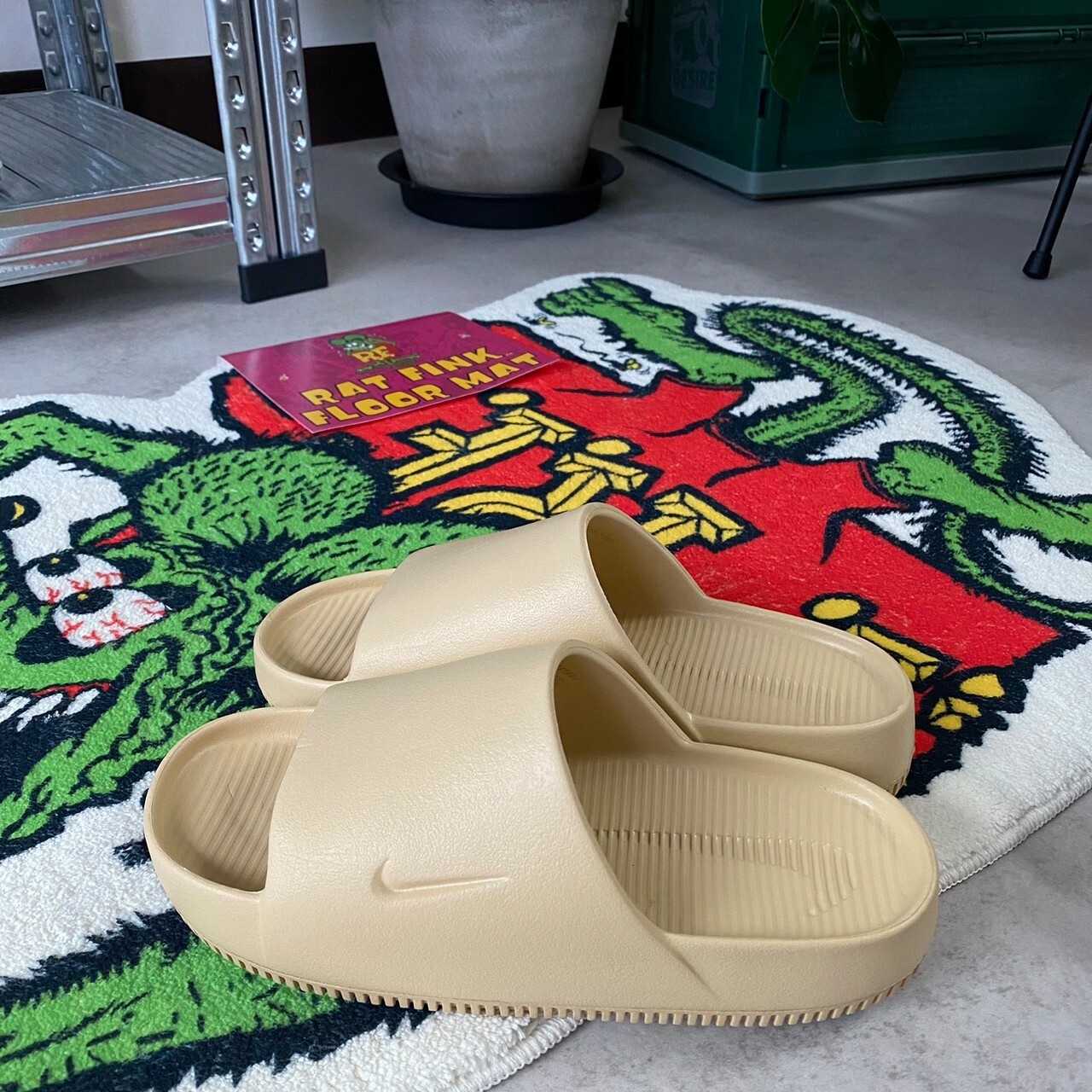 Nike Calm Slide 男女款 防水緩震麵包拖鞋 奶油黃 DX4816-200