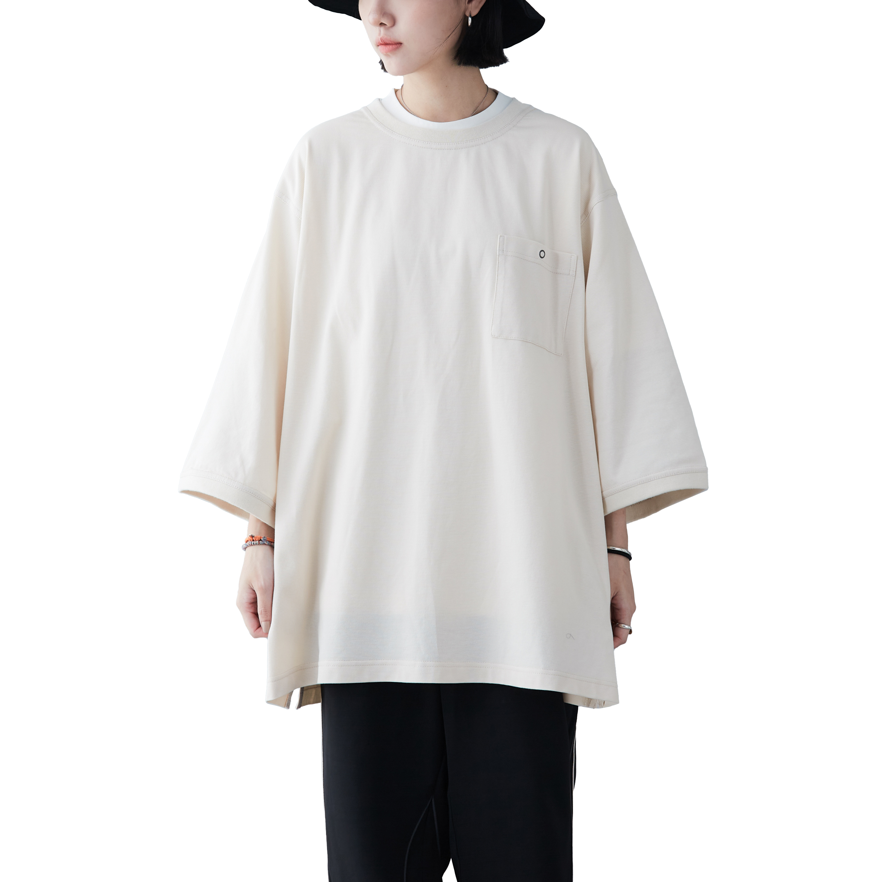 BURLAP OUTFITTER 23SS - H/S B.B Tee - Off White