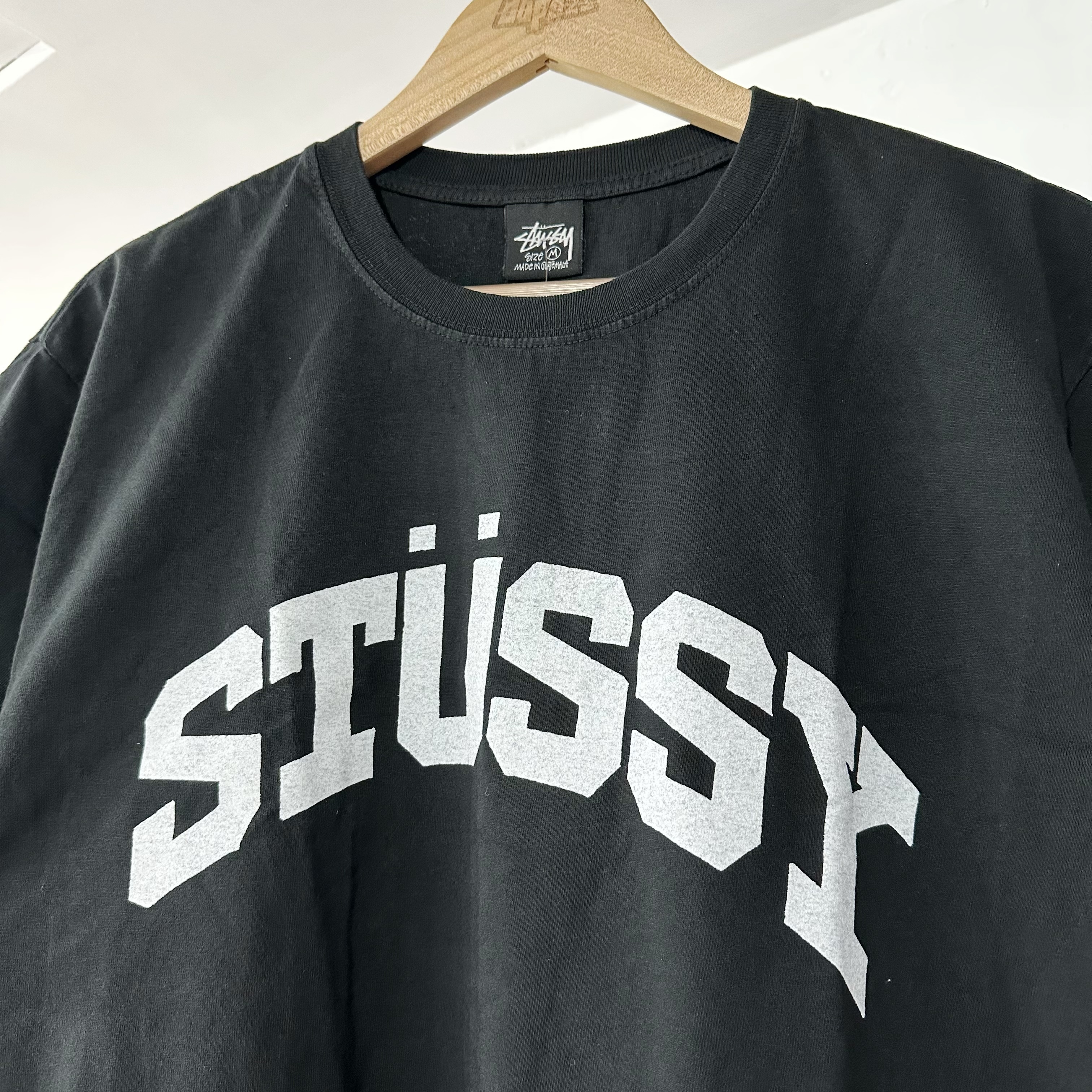STUSSY BLOCK SPORT PIGMENT DYED TEE - BLACK