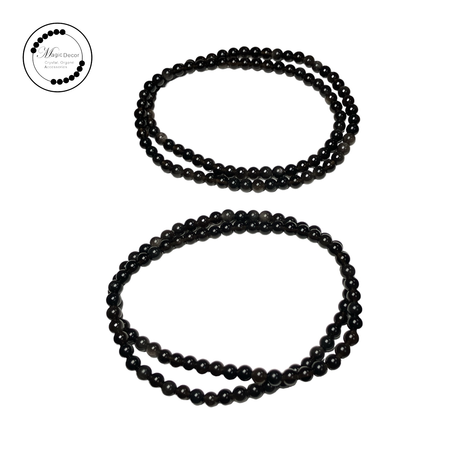 251004 - C45 6mm+畢業級銀曜石3圈頸鏈 （買一送一共2條）