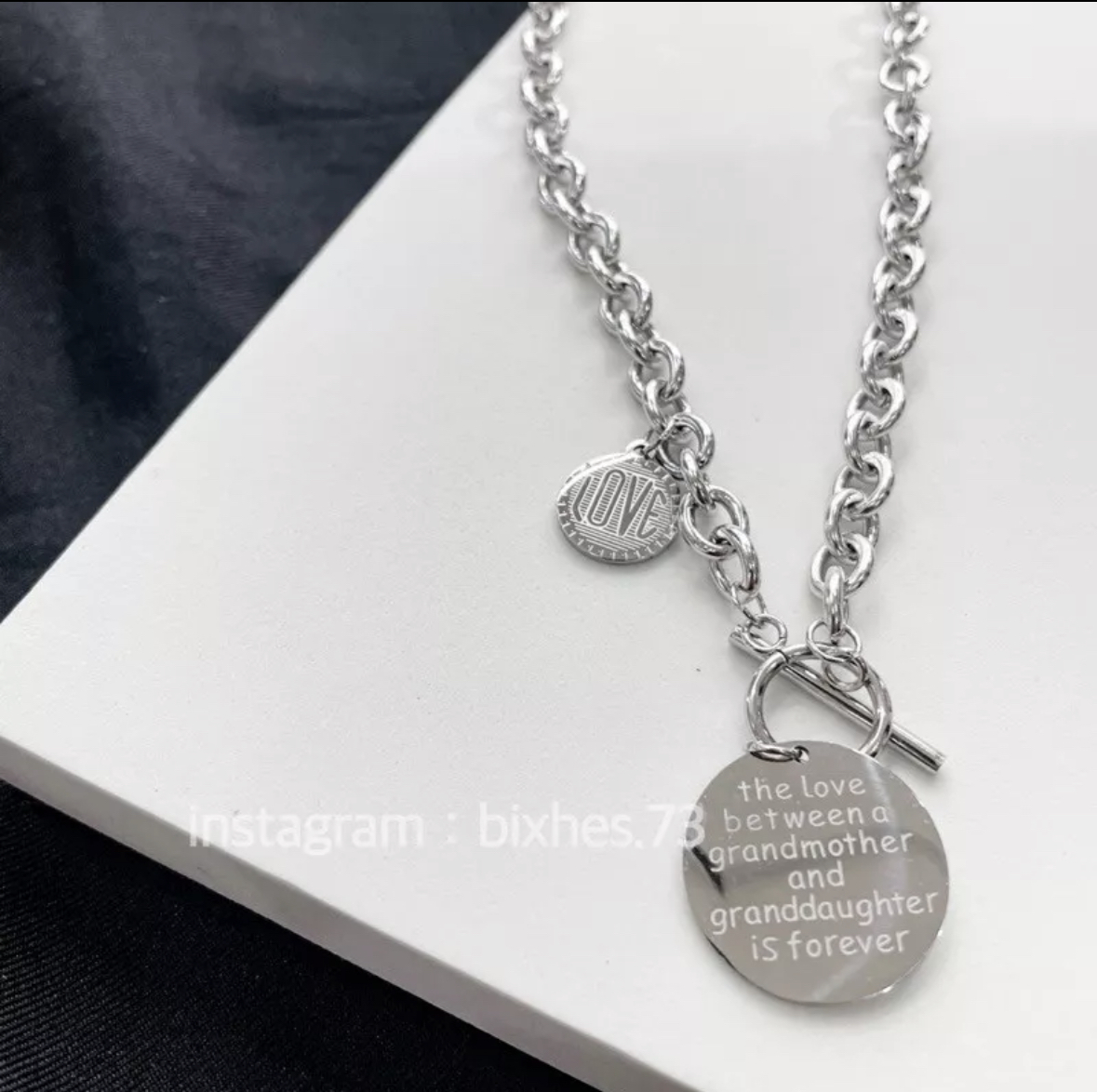 歐美雙面圓片鏈條項鍊(K00009)