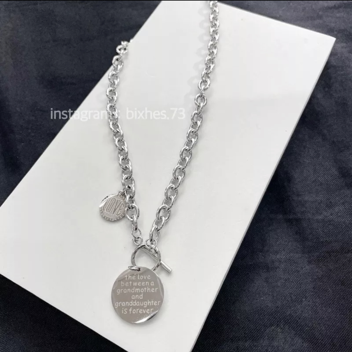 歐美雙面圓片鏈條項鍊(K00009)