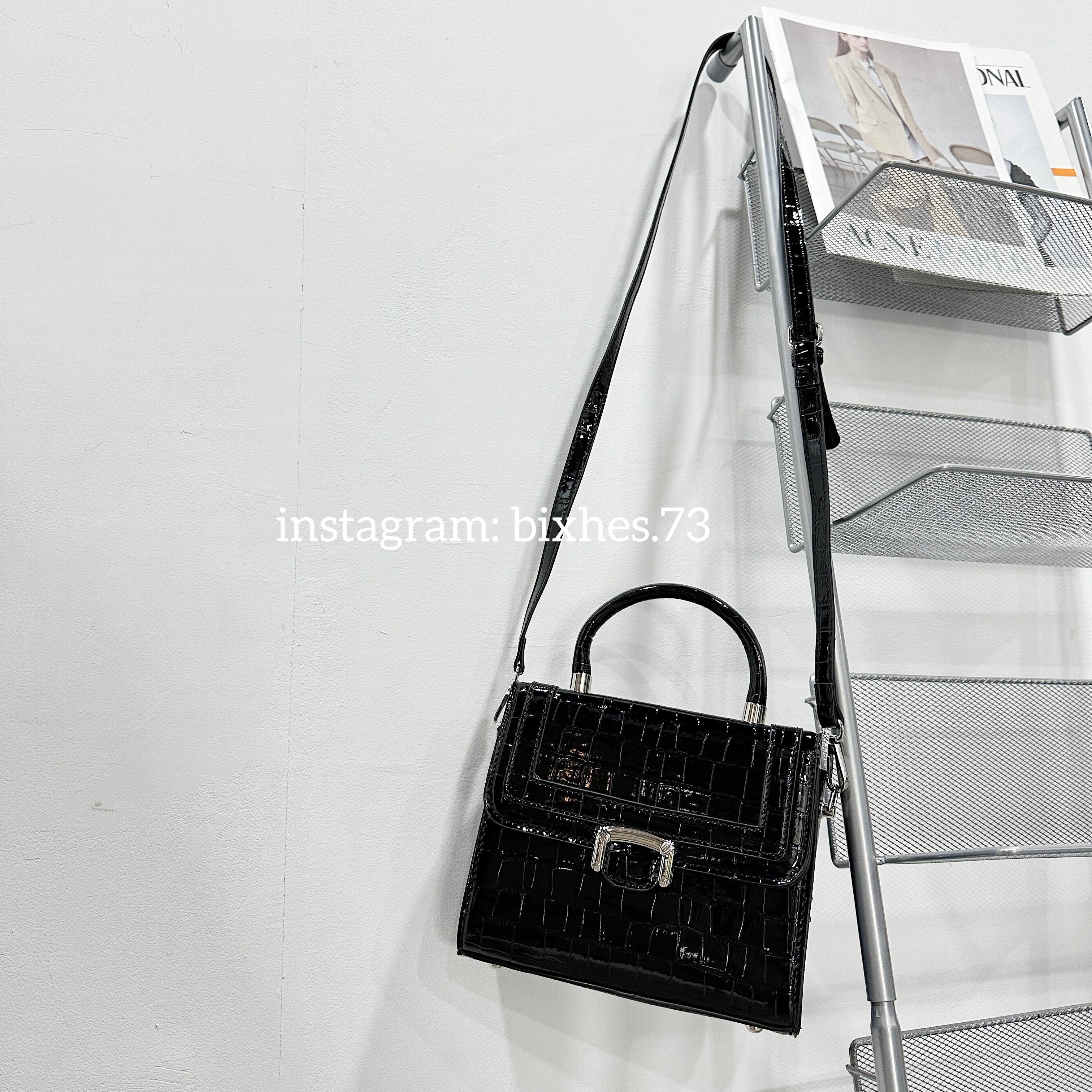 高級感鱷魚紋銀扣包(M00001)