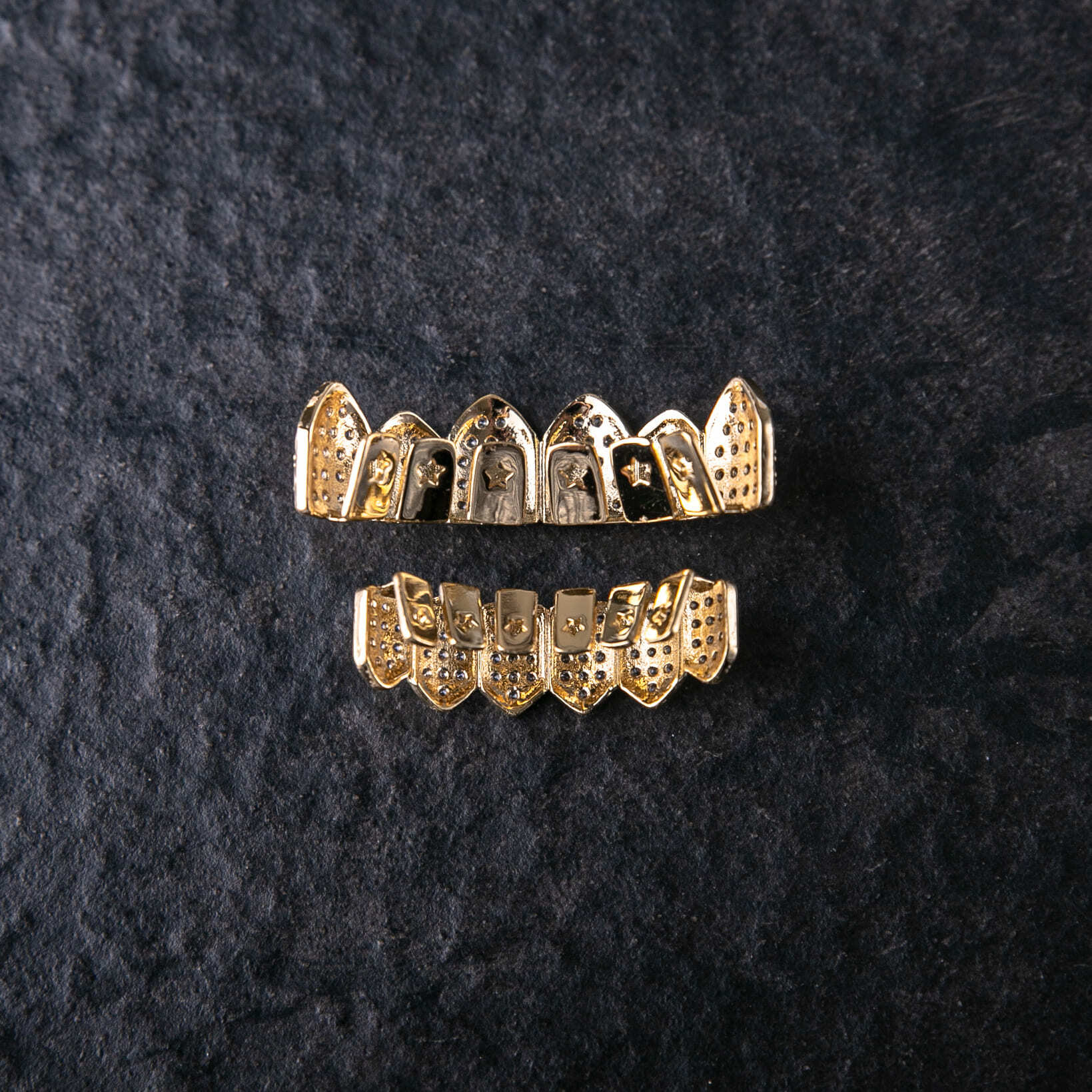 經典滿鑲牙套/金色