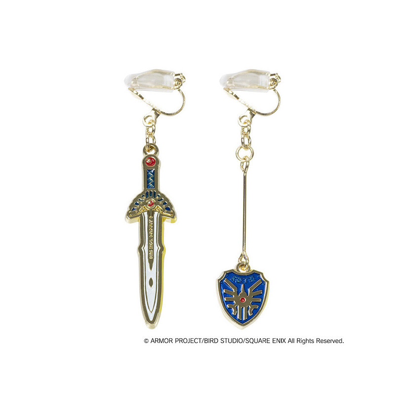 Earrings Erdrick Sword And Erdrick Shield Dragon Quest 夾耳耳環