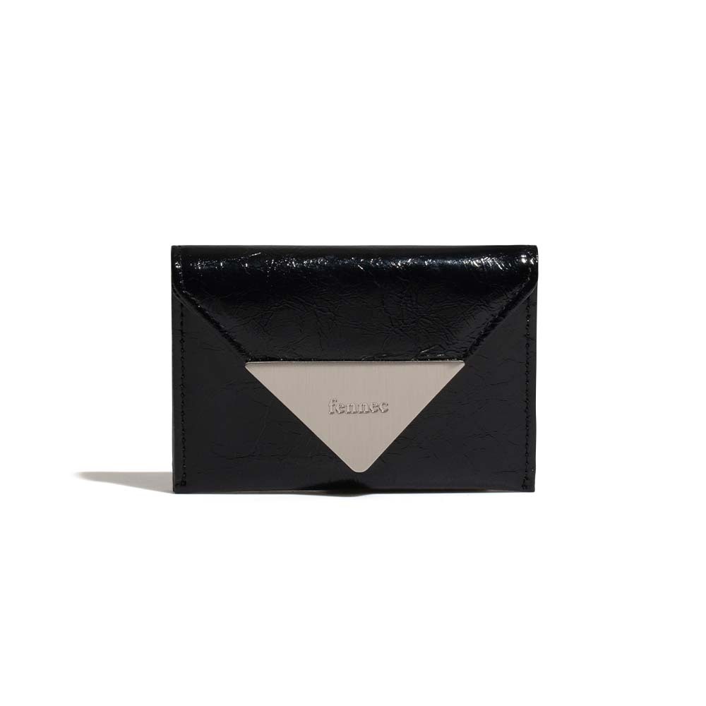 fennec - CRINKLE TRIANGLE TRIPLE POCKET - BLACK