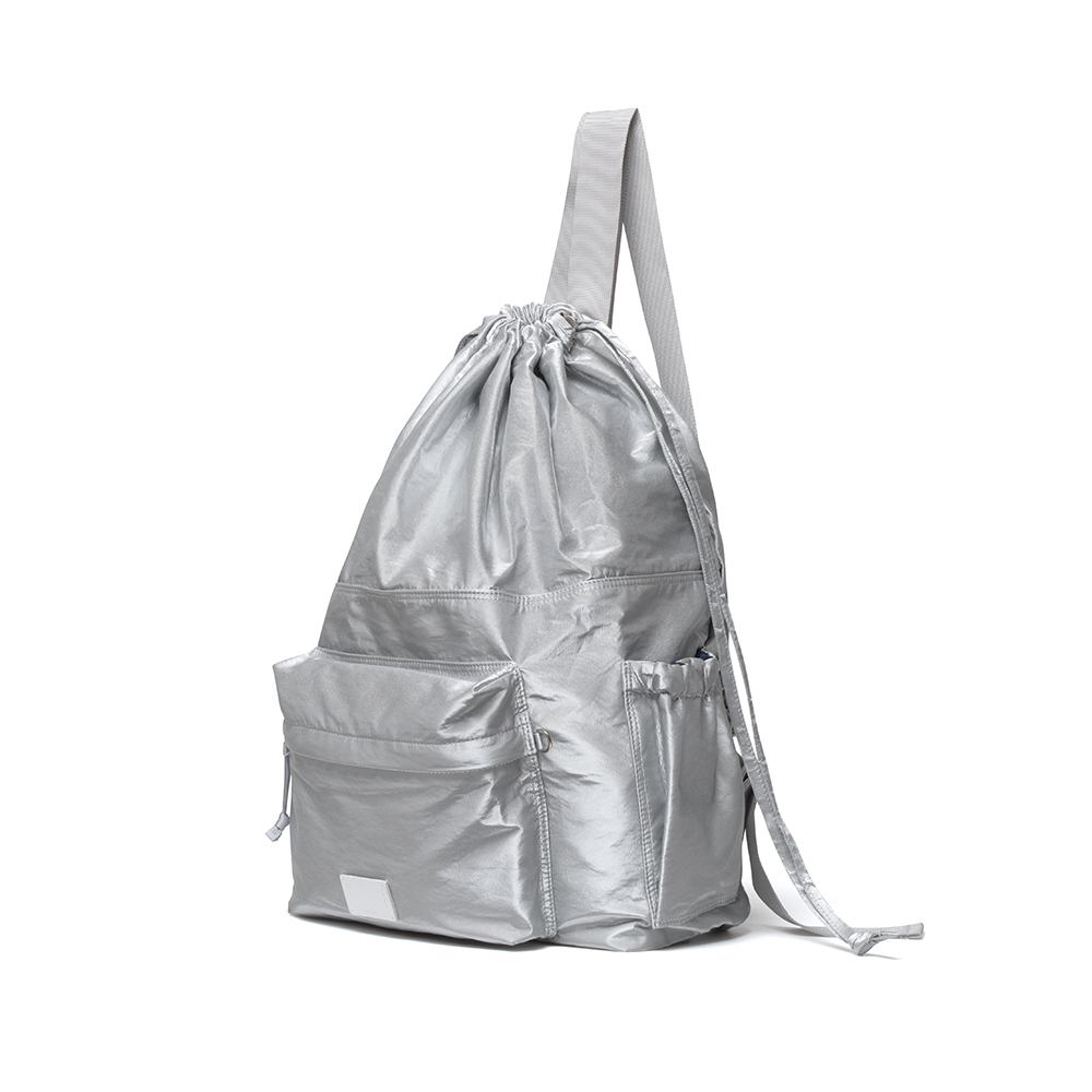 fennec - DRAWSTRING BACKPACK - SILVER