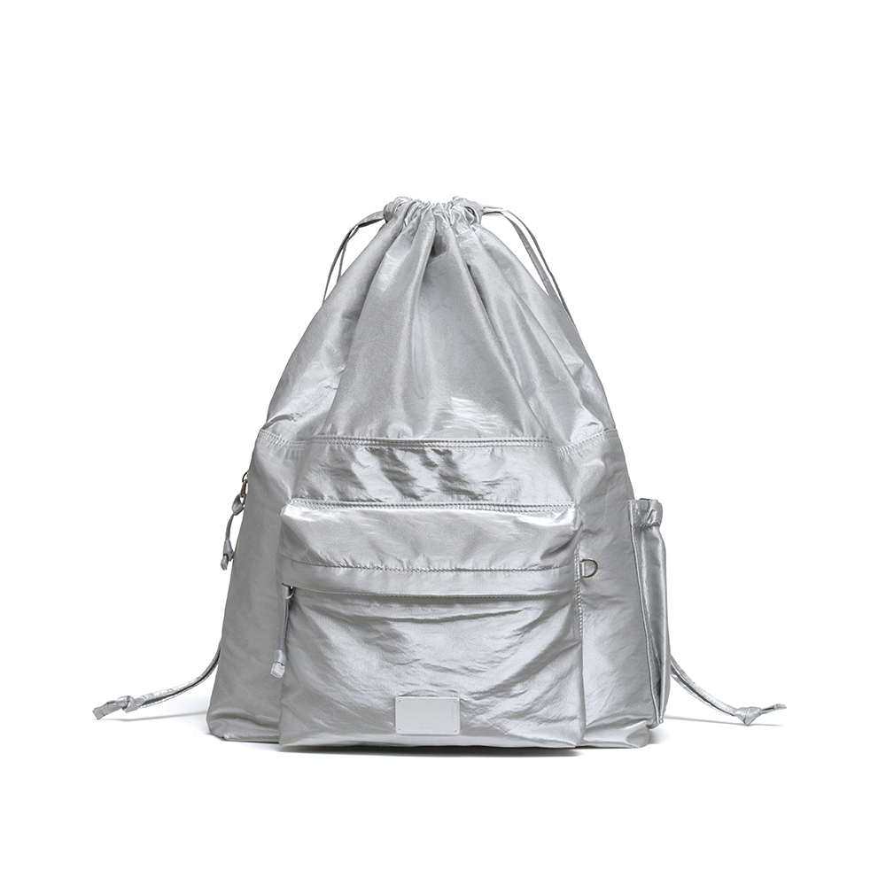 fennec - DRAWSTRING BACKPACK - SILVER