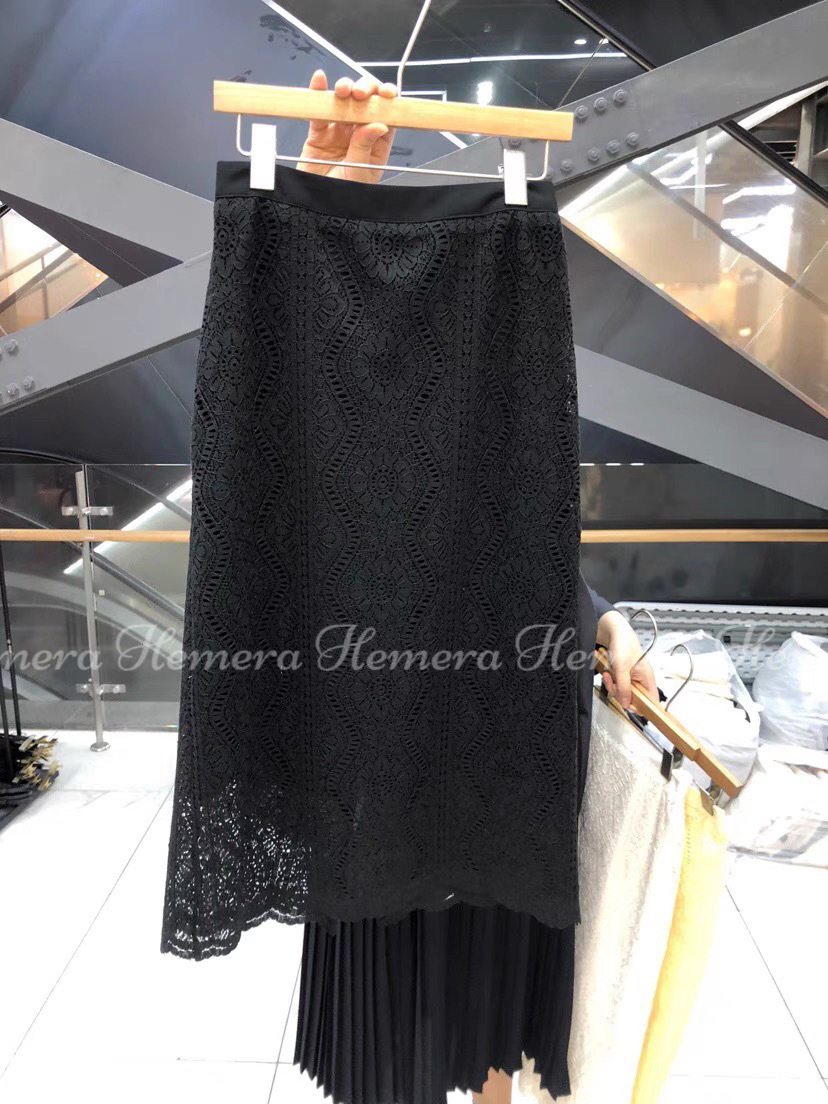 SK23S0723 LACE反開叉中長版半截裙