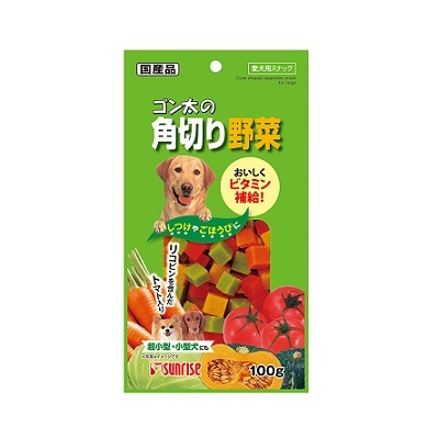 日本直送 Sunrise 狗小食 角切野菜粒 100g【$100 X 6 包】【可混合其他口味】