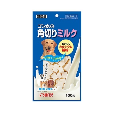日本直送 Sunrise 狗小食 角切牛奶粒100g【$100 X 6 包】【可混合其他口味】