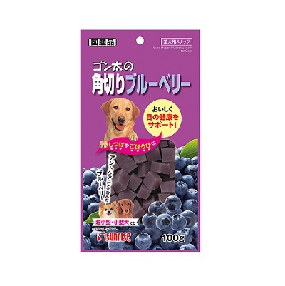 日本直送 Sunrise 狗小食 角切藍莓粒100g【$100 X 6 包】【可混合其他口味】