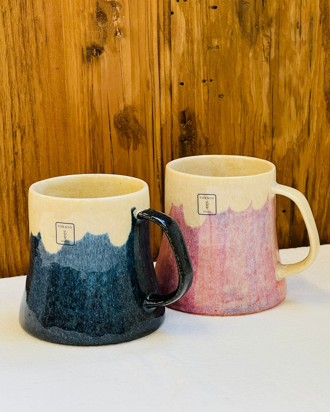 六魯 美濃燒 富士山水杯套裝｜Blut's