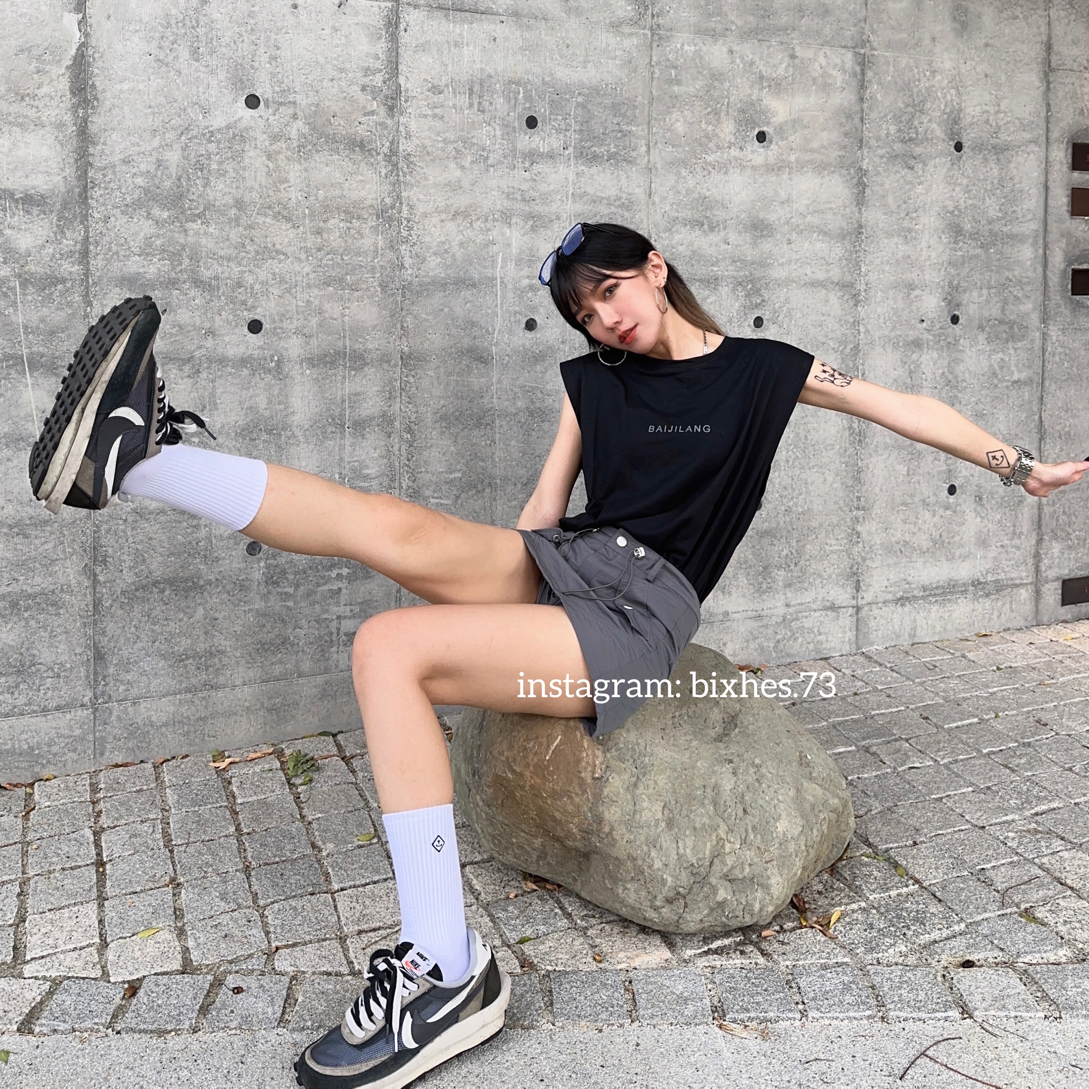 抽繩工裝超短裙(D00001)