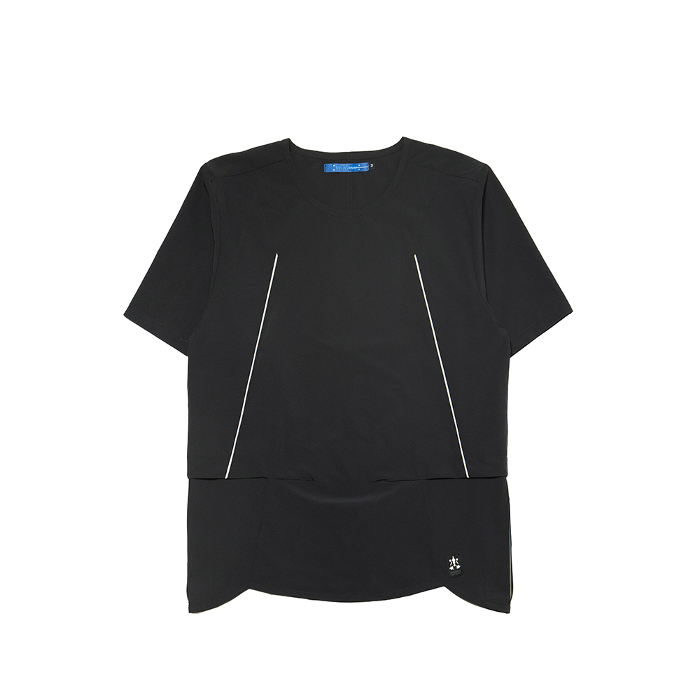 蟲形彈性上衣- 黑