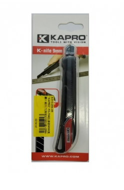 "KAPRO" FD-706防滑柄9MM黑鋼片細介刀(推制)-[254-09]