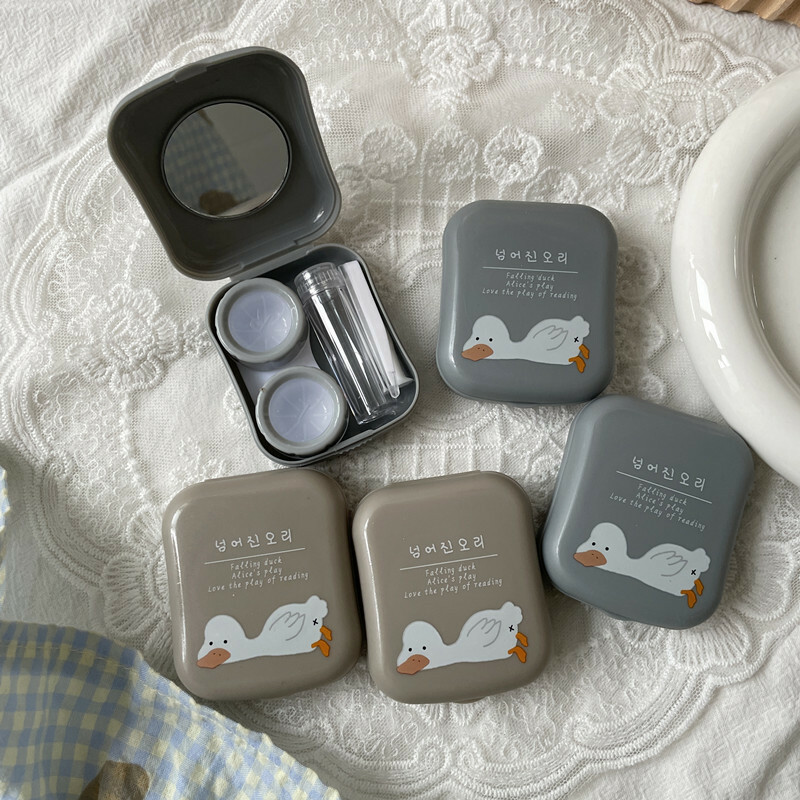 《2722》可愛呆萌鴨隱形眼鏡盒