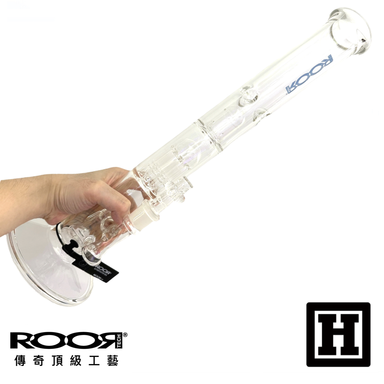 ROOR® TECH 18” Straight 多層過濾 直管 玻璃藝術品 (BONG)