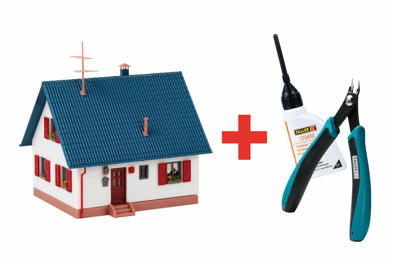 Faller 195601 HO Scale Craft House (white/grey)