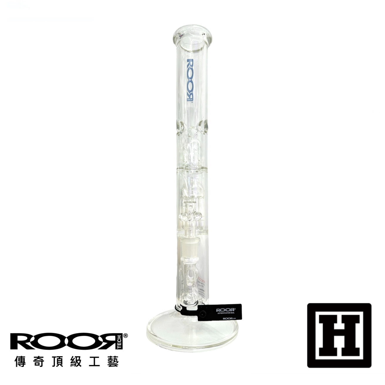 ROOR® TECH 18” Straight 多層過濾 直管 玻璃藝術品 (BONG)