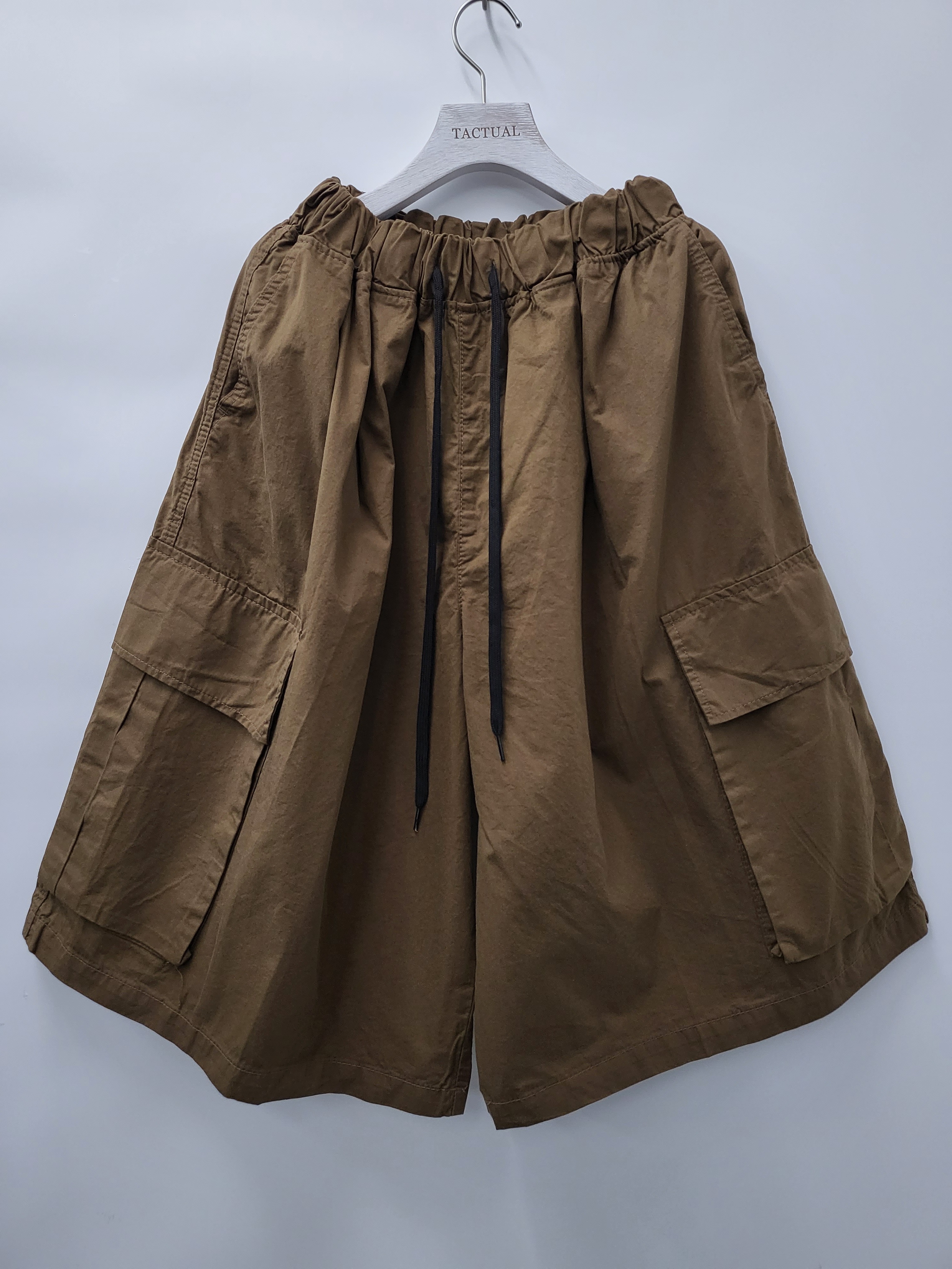 淨色工裝過膝短褲 P2494