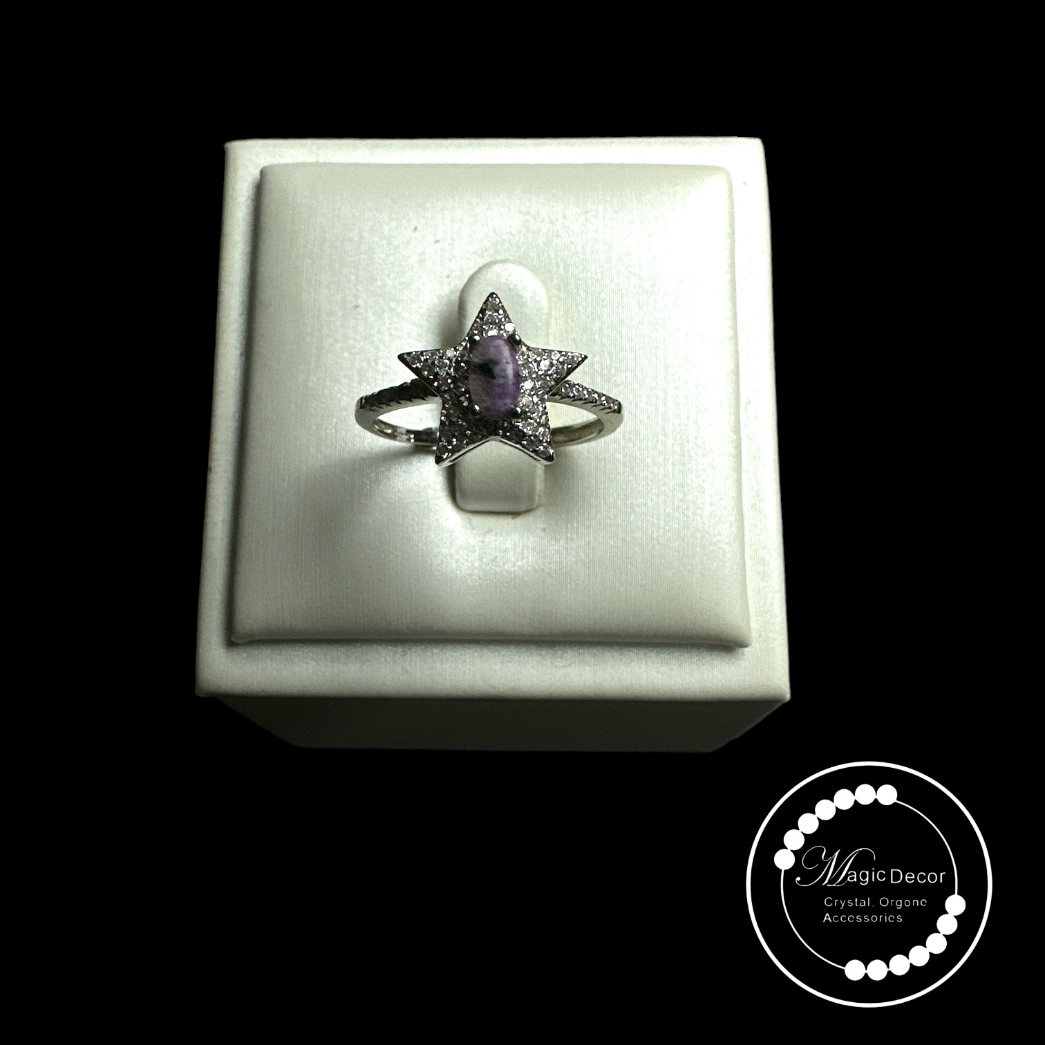 0708-B73 舒俱萊星星款純銀開口戒指