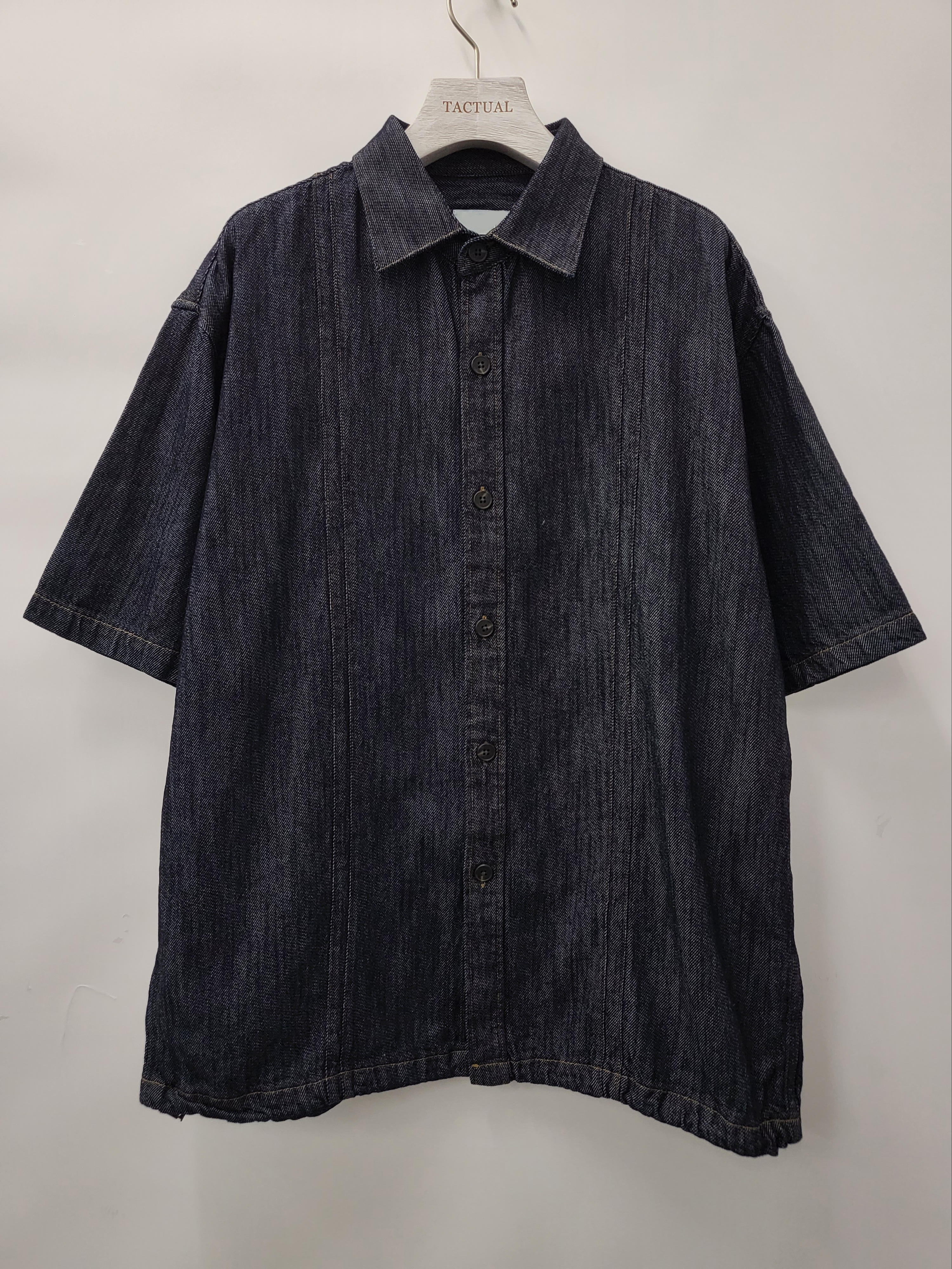 淨色牛仔短袖恤衫 S2108