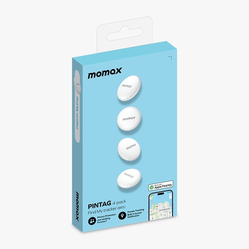 MOMAX PinTag Find My 全球定位器 | BR5GS | 精準定位 |防惡意跟蹤 【10/19 截單，預計 :10月尾至11月中發貨】