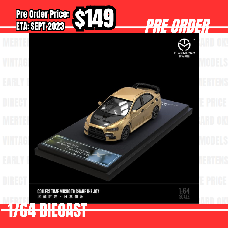 PO-$149 * Time Micro * 1:64 Mitsubishi Lancer EVO X Gold [09/07]