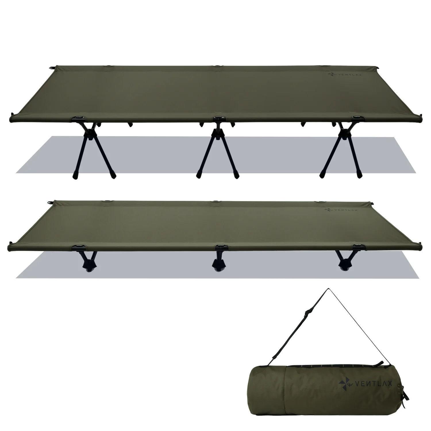 VENTLAX｜行軍床\靜音\三色可選2WAY ADJUSTABLE COT