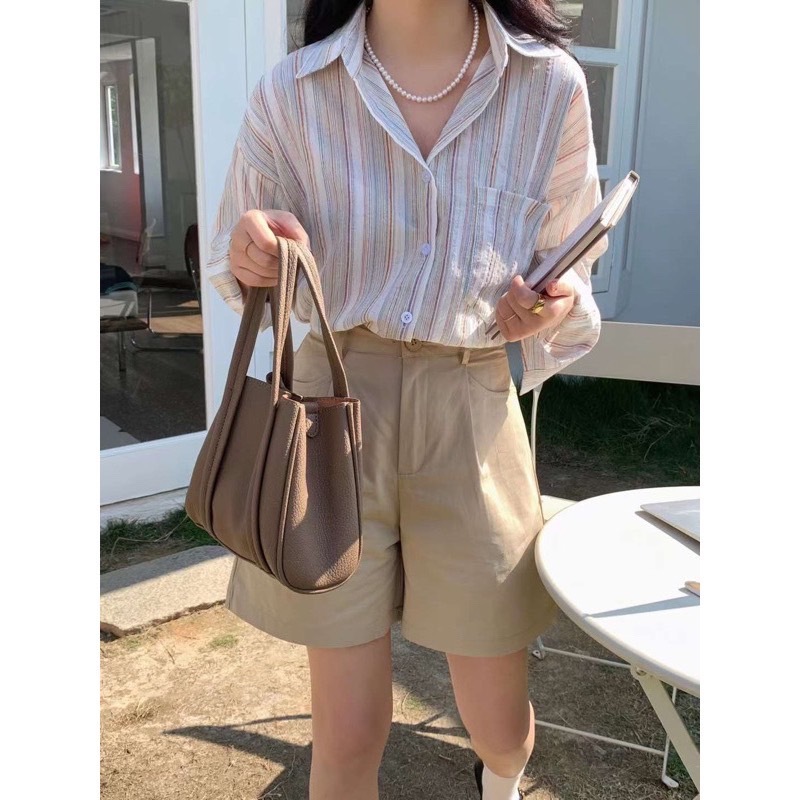 荔枝紋軟皮包中包/四色