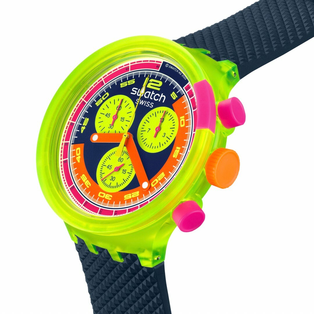 【Swatch】NEON-Chrono SB06J100 47mm 現代鐘錶