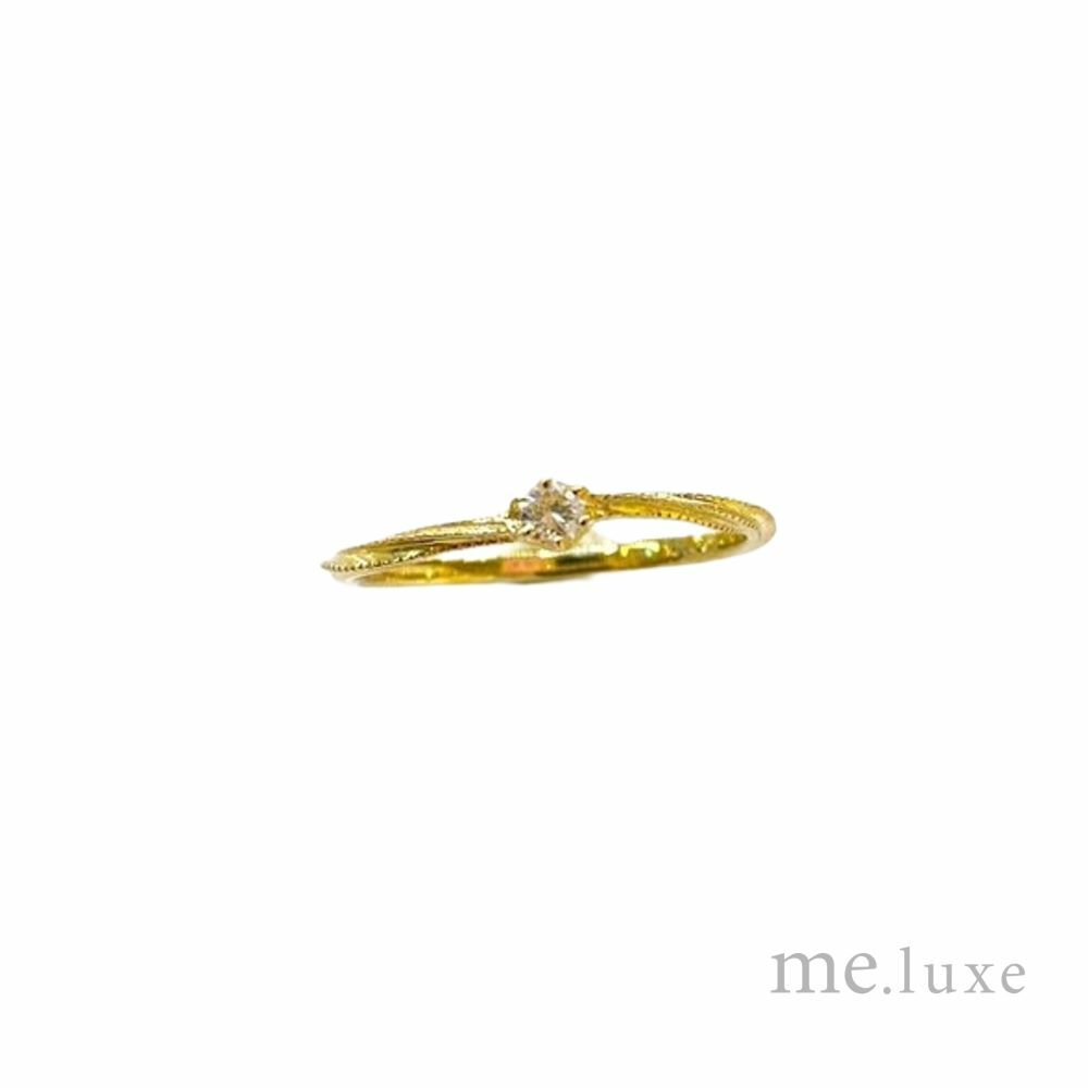 【me.luxe】K10繩旋5分鑽石戒