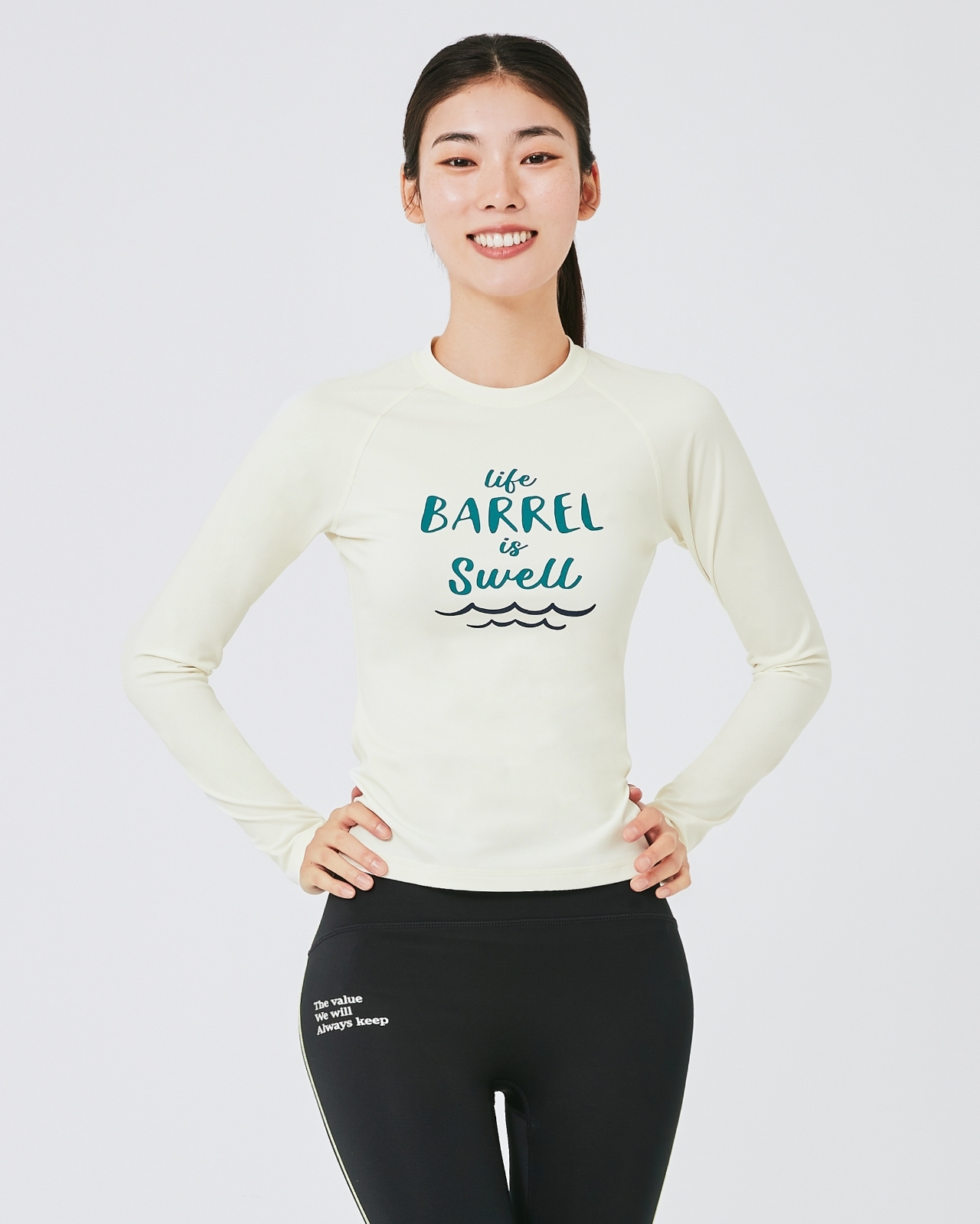 [BARREL] Woman Vibe Swell Rash Guard (IVORY)
