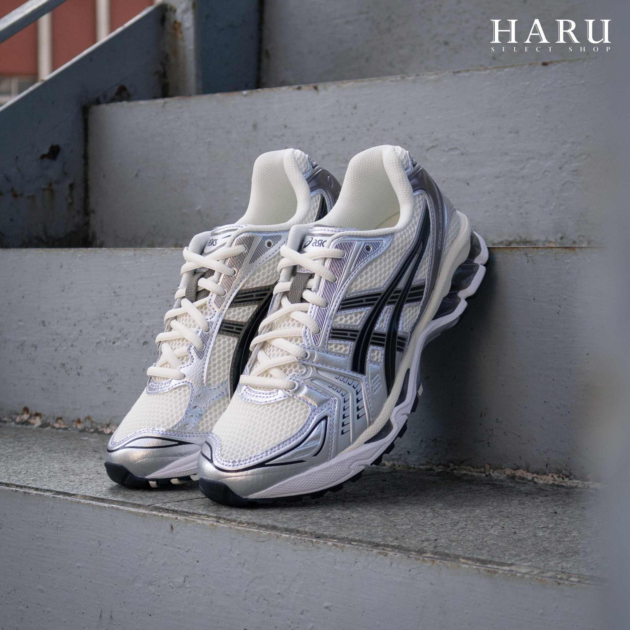 ASICS GEL-KAYANO 14 亞瑟士黑白銀奶油底平替款JJJJound Y2K 男女復古慢跑