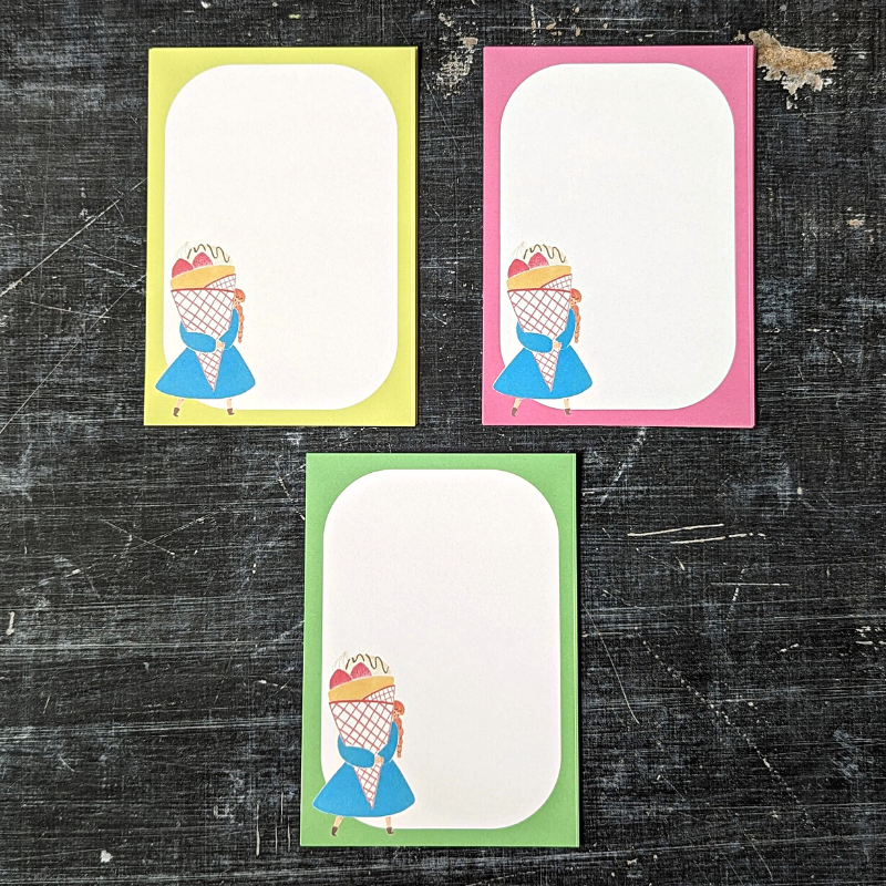 cotori cotori Memo－Pancake and Girl | ** 2 pcs for each color, total 6 sheets**