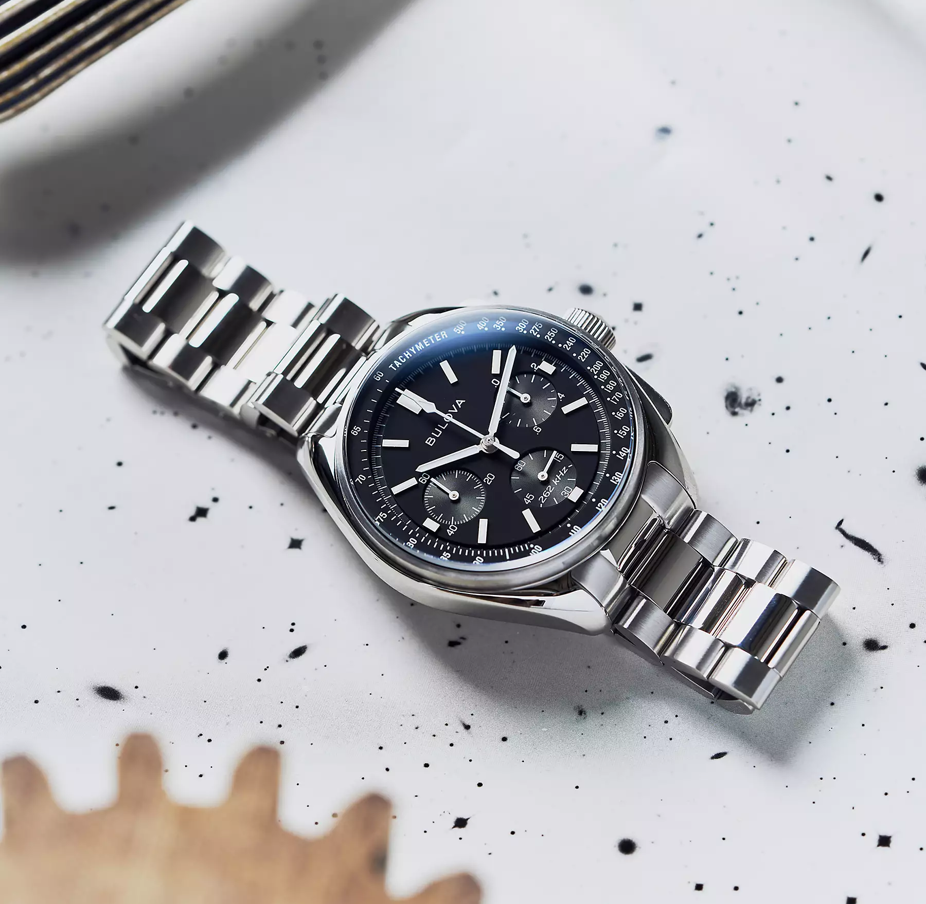 萬年鐘錶 - BULOVA 寶路華  BULOVA 登月錶 完美復刻漫步月球 男錶  96K111 錶徑 43.5MM