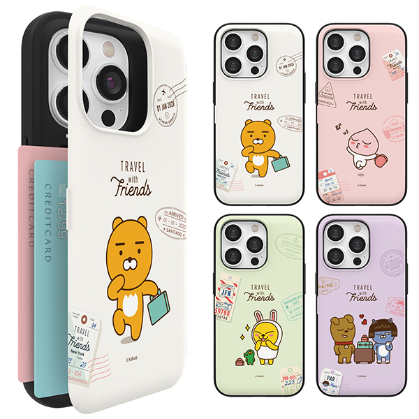 Kakao Friends - Door Card Case - 插卡槽雙層防撞手機保護殼 16 S25 S2