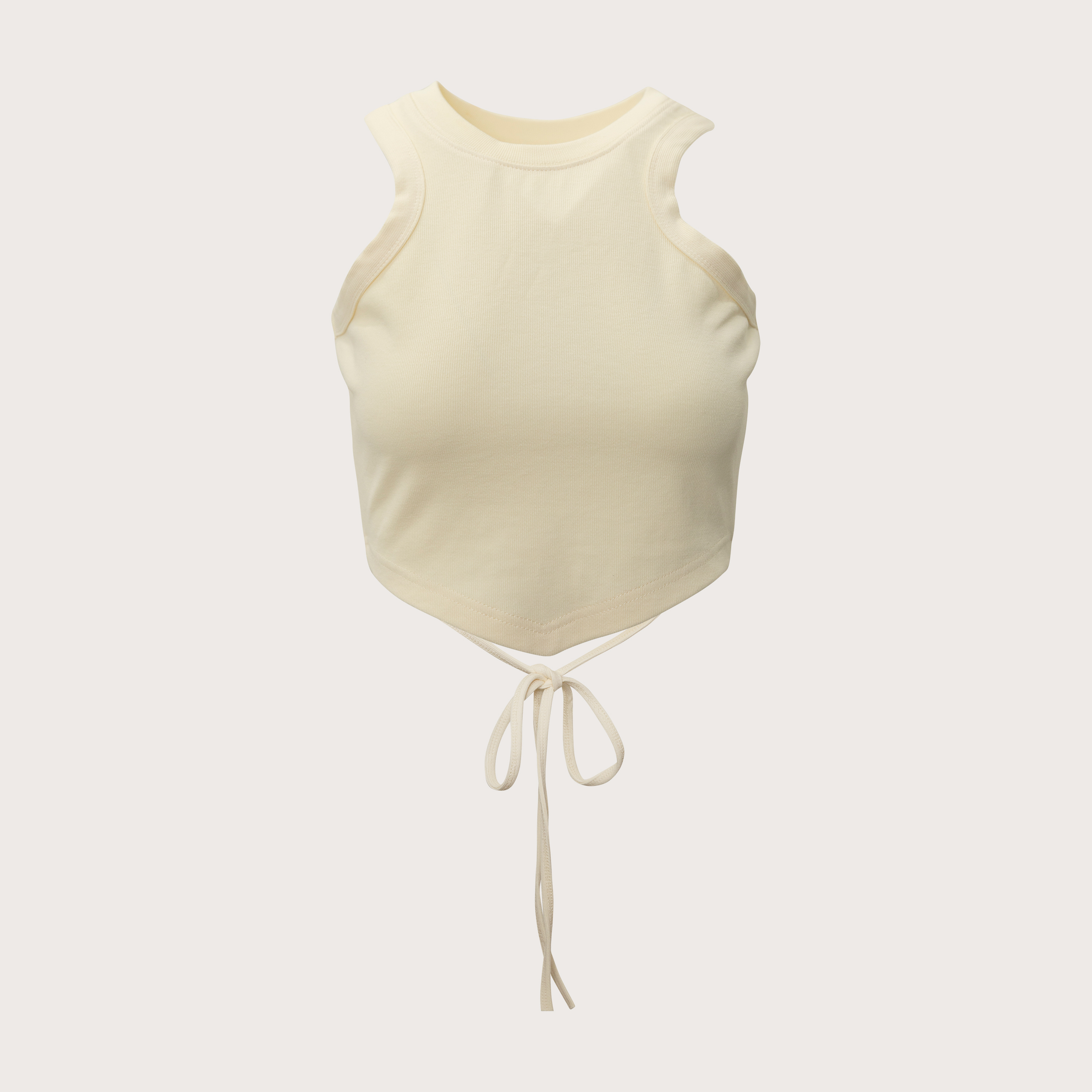 Cream Strap Top
