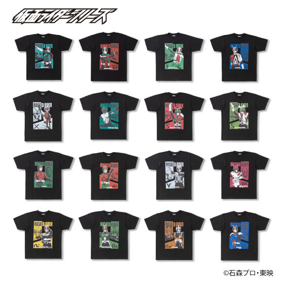 Pbandai 預訂2023/9月 Kamen Rider 昭和Tee(全16種）