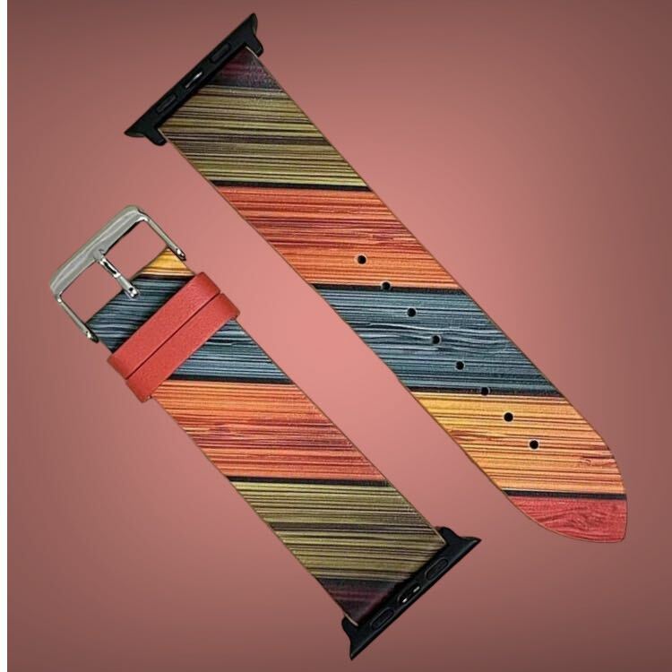 蘋果皮革印花錶帶 - 圖案 PP1016