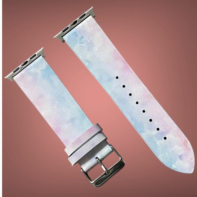 蘋果皮革印花錶帶 - 圖案 V8038