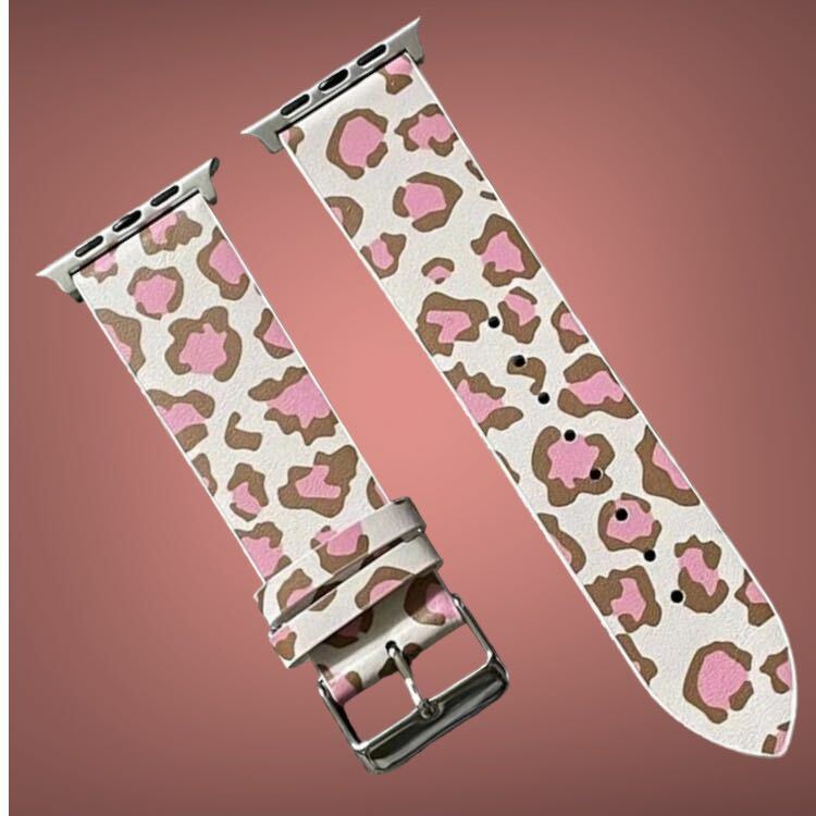 蘋果皮革印花錶帶 - 圖案 V8036