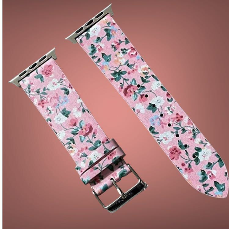 蘋果皮革印花錶帶 - 圖案 V8035