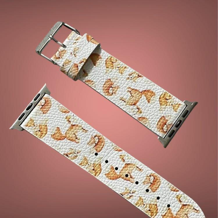 蘋果皮革印花錶帶 - 圖案 V8032M