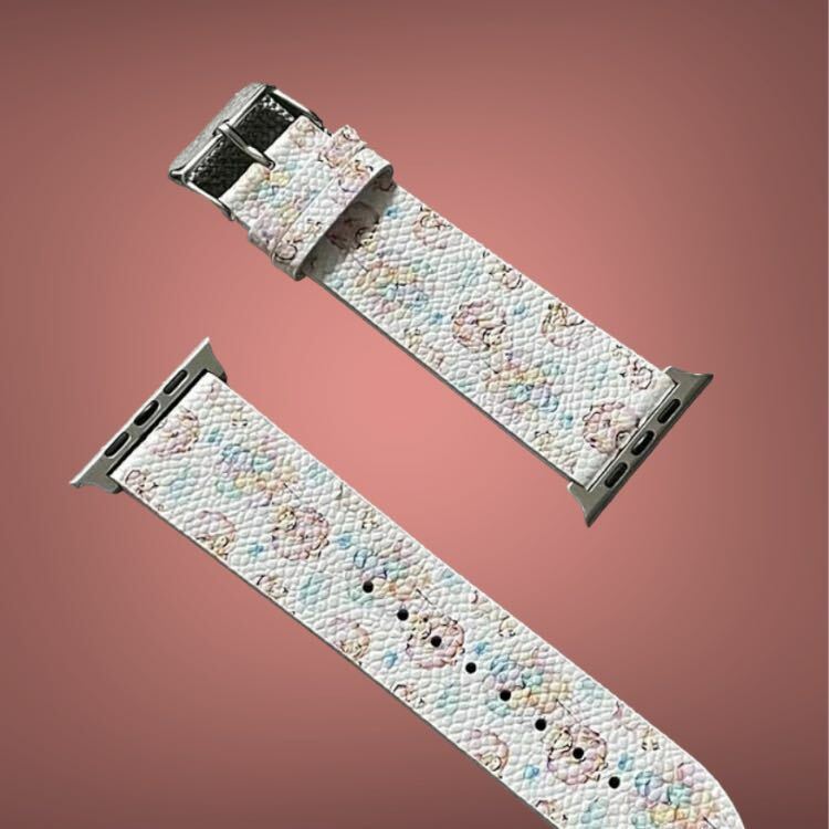 蘋果皮革印花錶帶 - 圖案 V8029M