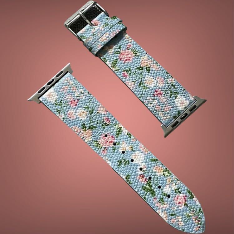 蘋果皮革印花錶帶 - 圖案 V8026M