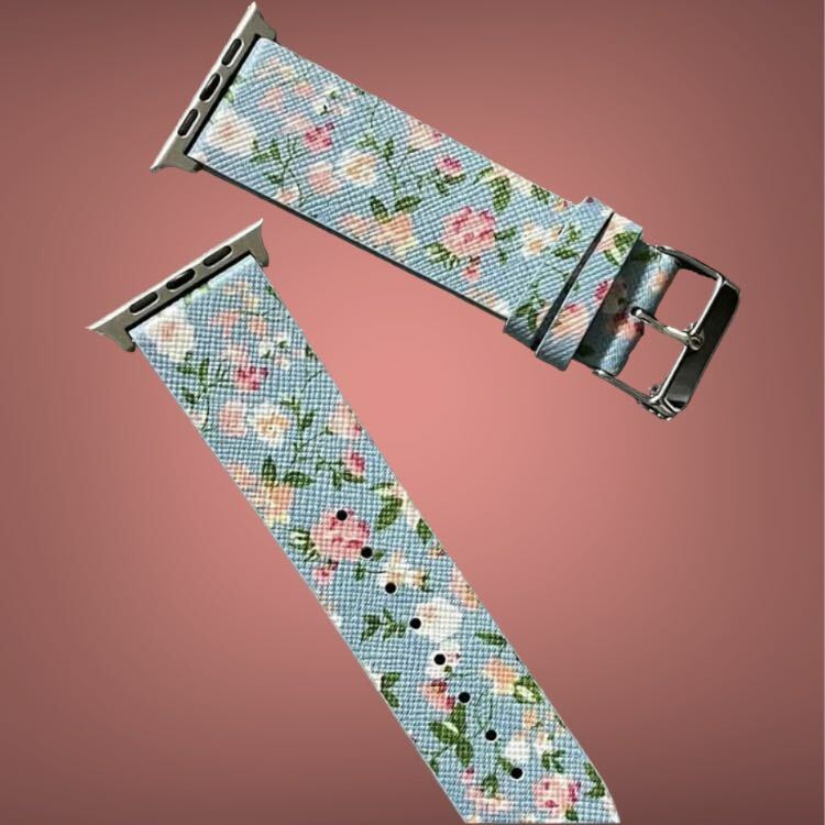 蘋果皮革印花錶帶 - 圖案 V8026K