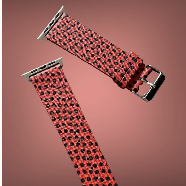 蘋果皮革印花錶帶 - 圖案 V8024K